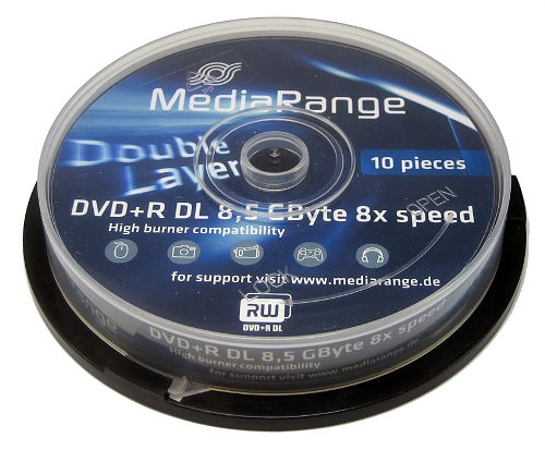 Mediarange DVD+R 8.5GB DL 8x, 25er Spindel