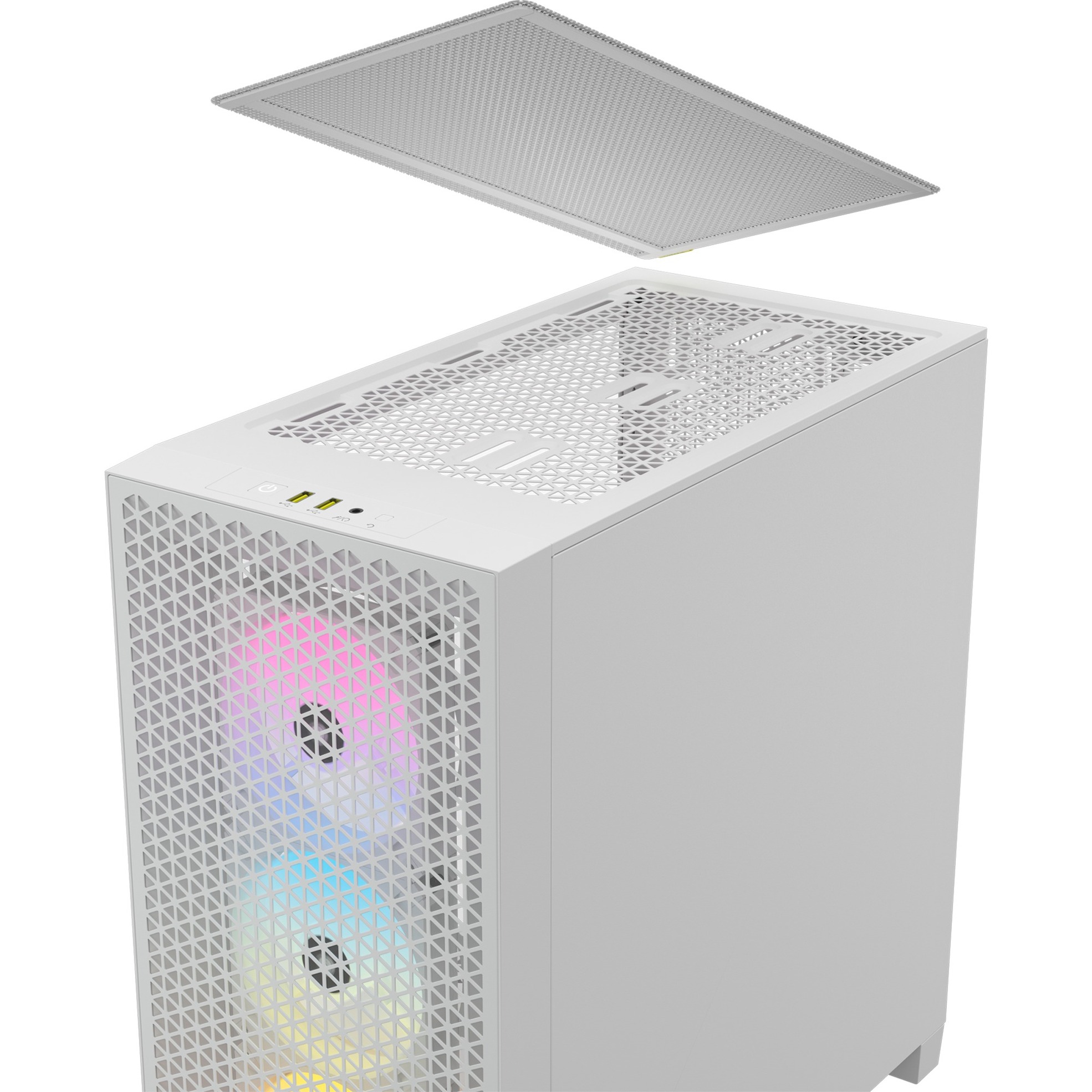 Corsair 3000D RGB Airflow, weiß, Glasfenster