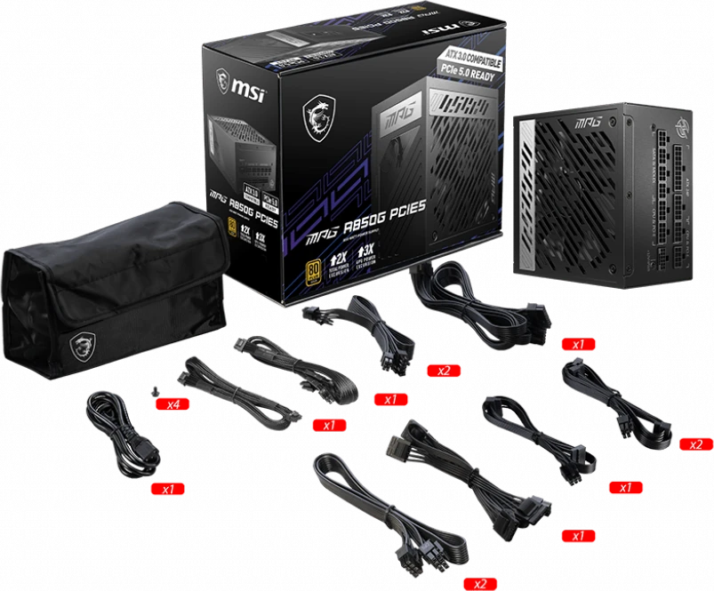 850W MSI MPG A850G PCIE5  ATX 3.1
