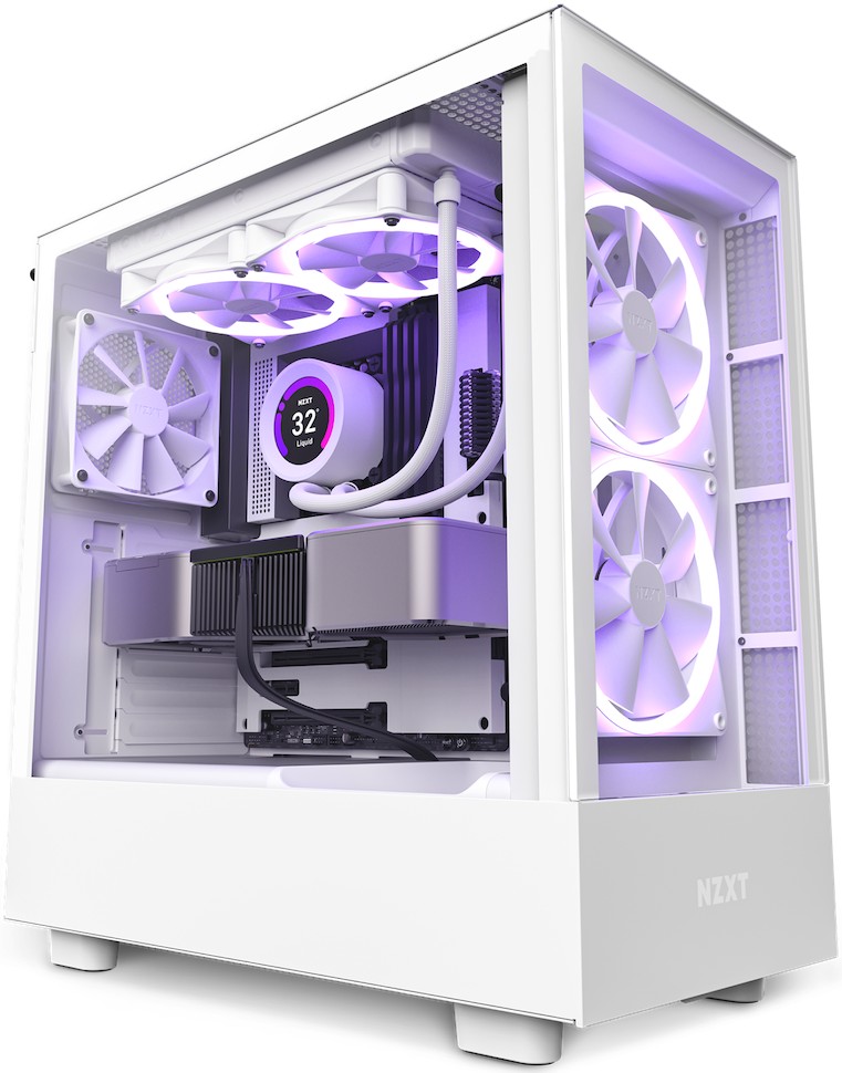 NZXT H5 Elite, weiß, Glasfenster