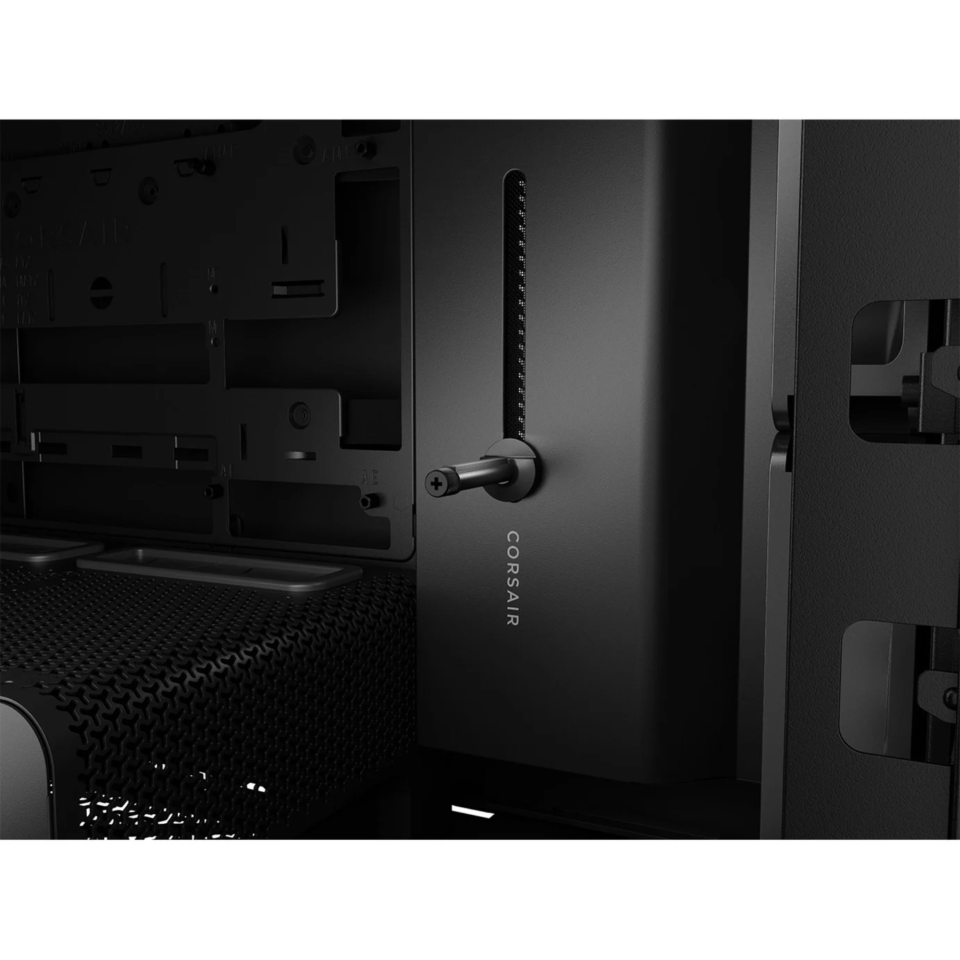 Corsair Frame 4000D RS Wood, schwarz/braun, Glasfenster