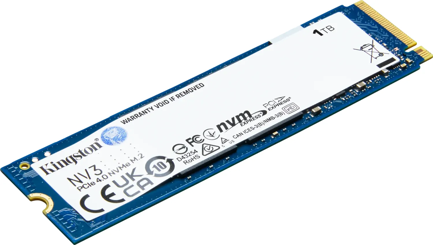 1000 GB Kingston NV3 NVMe PCIe SSD, M.2