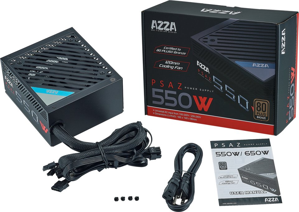 AZZA PSAZ New 550W ATX / 80 PLUS Bronze V.2
