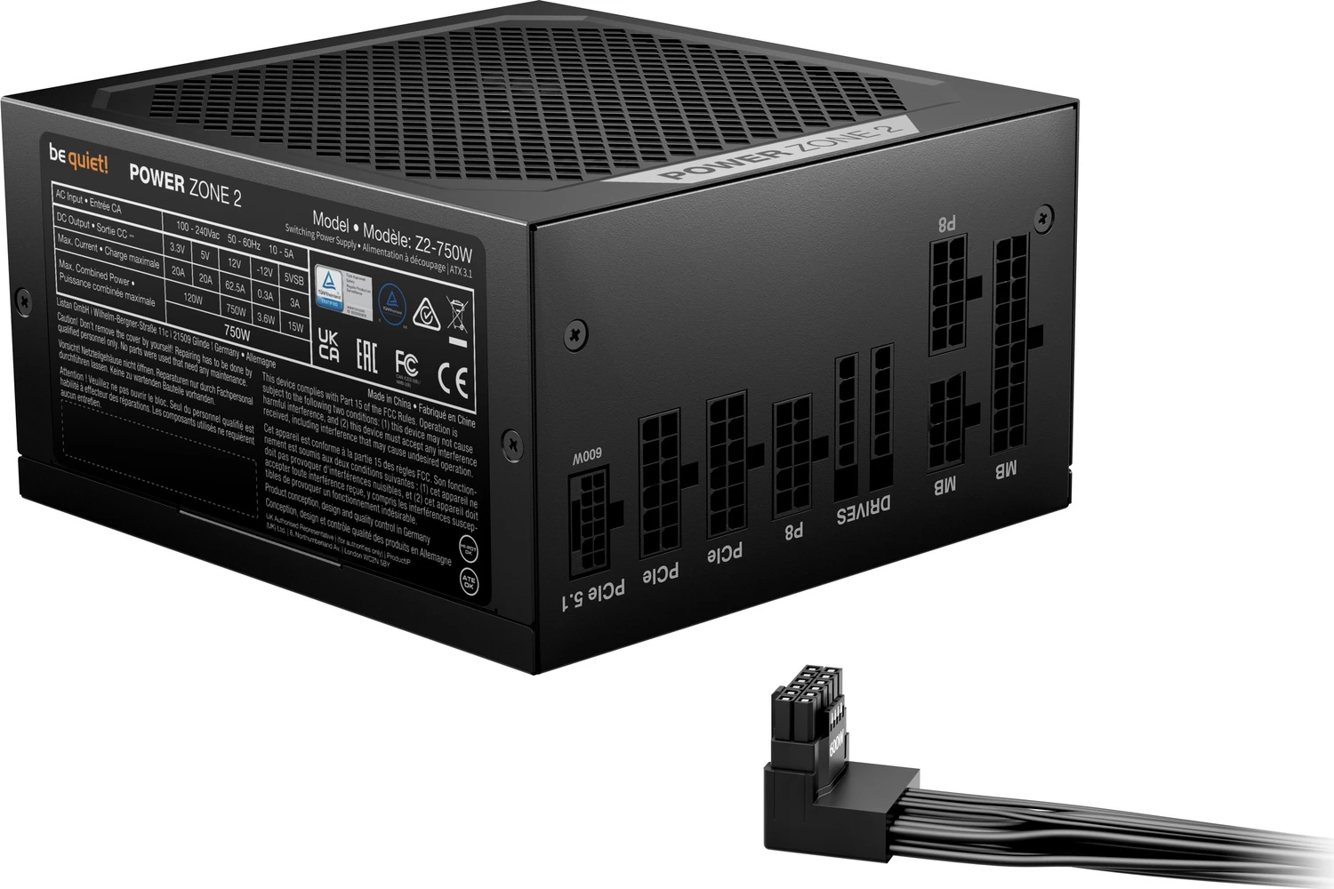 750W be quiet! Power Zone 2, ATX 3.1 - BP006EU
