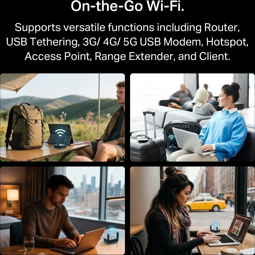 TP-Link Roam TL-WR1512X AX1500 Wi-Fi 6 Reiserouter – Schnelles WLAN für unterwegs
