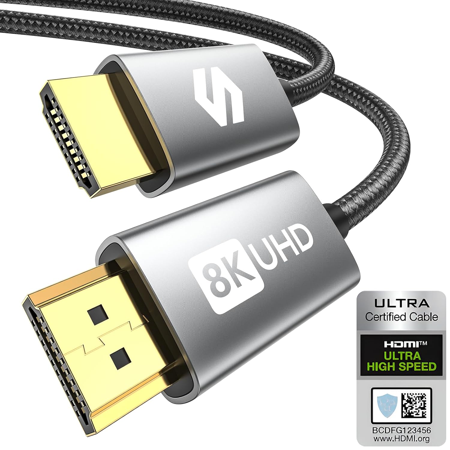 8K HDMI 2.1 Kabel 2m, Zertifiziertes HDMI®Kabel eARC