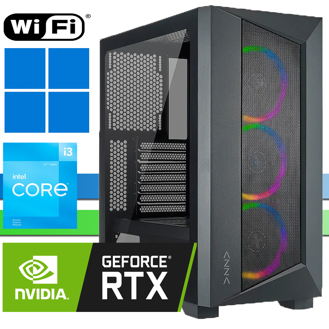 X-Gaming PC | Intel Core i3-12100F | RTX3050 | 64GB RAM DDR4 | 2000GB SSD NVMe | 4000GB HDD | WiFi | Octane | Windows 11 Pro