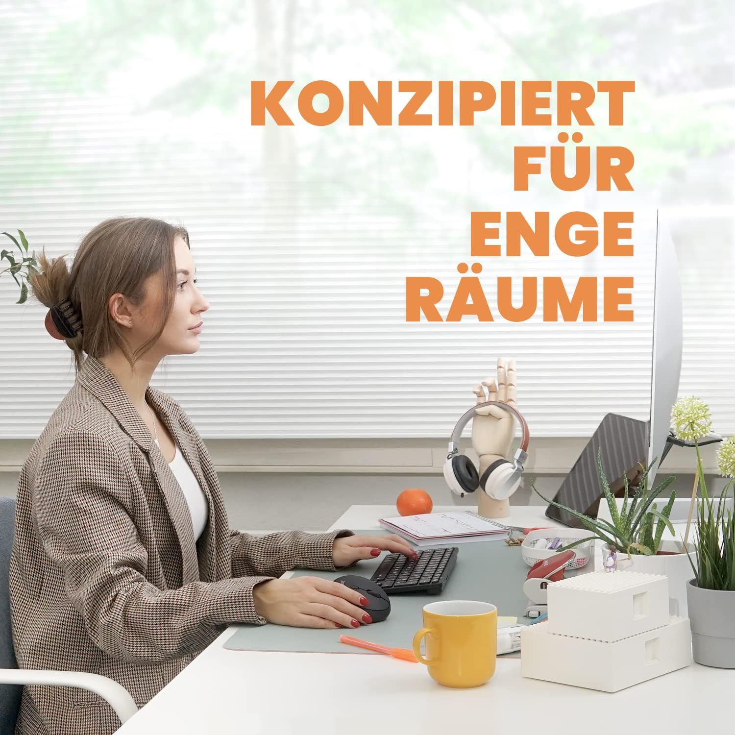 Perixx Periboard-732 Wireless Mini Keyboard, schwarz, LEDs weiß, USB, DE