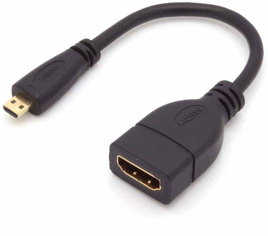 Micro HDMI Adapterkabel D-Stecker - A-Buchse 15cm schwarz