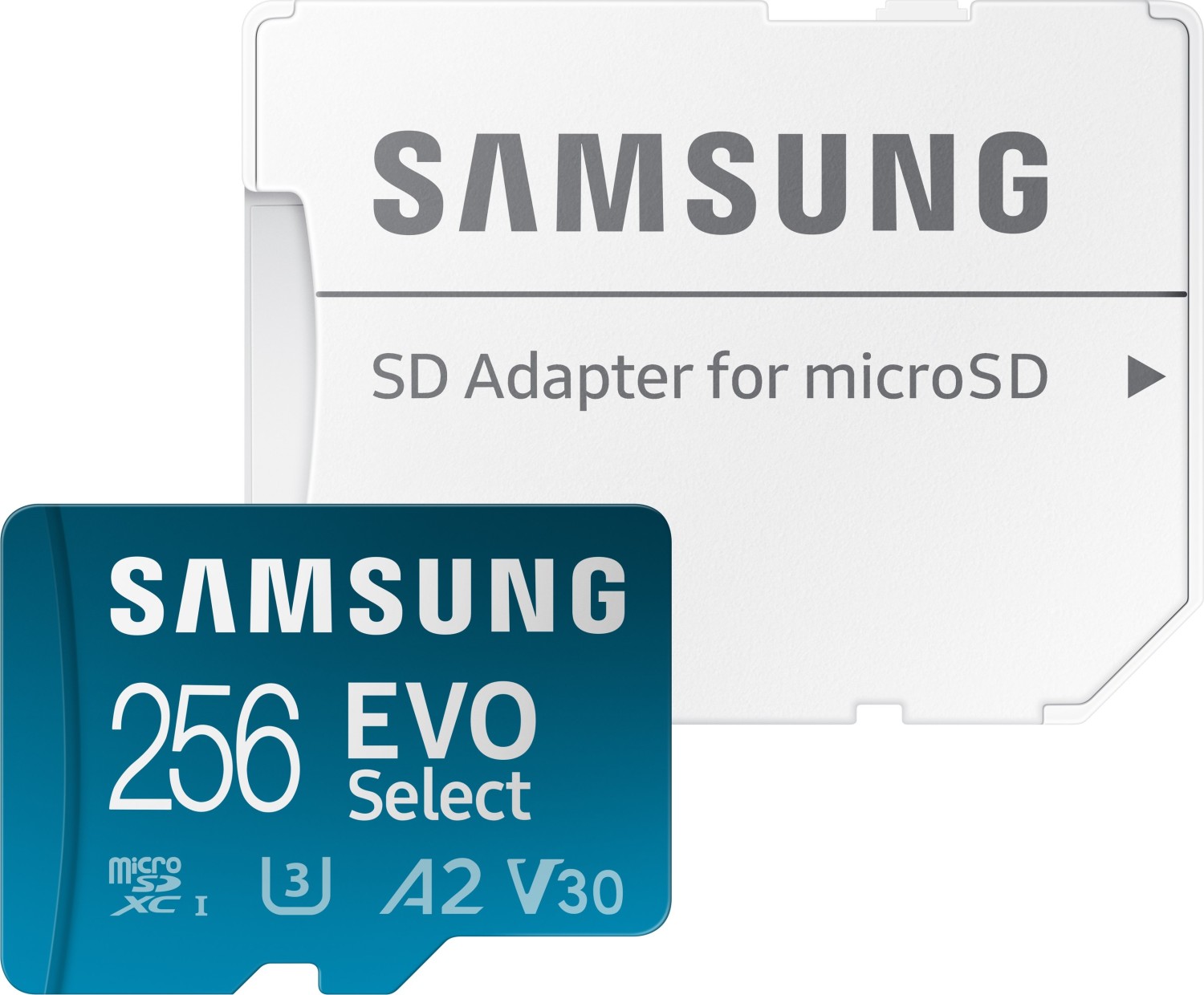256 GB Samsung EVO Select R130 microSDXC, Kit UHS-I U3, A2, Class 10