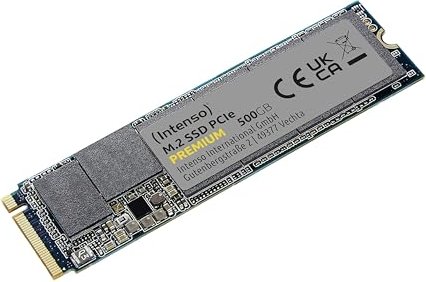 500 GB Intenso PCIe PREMIUM SSD, M.2 2280 / M-Key / PCIe 3.0 x4