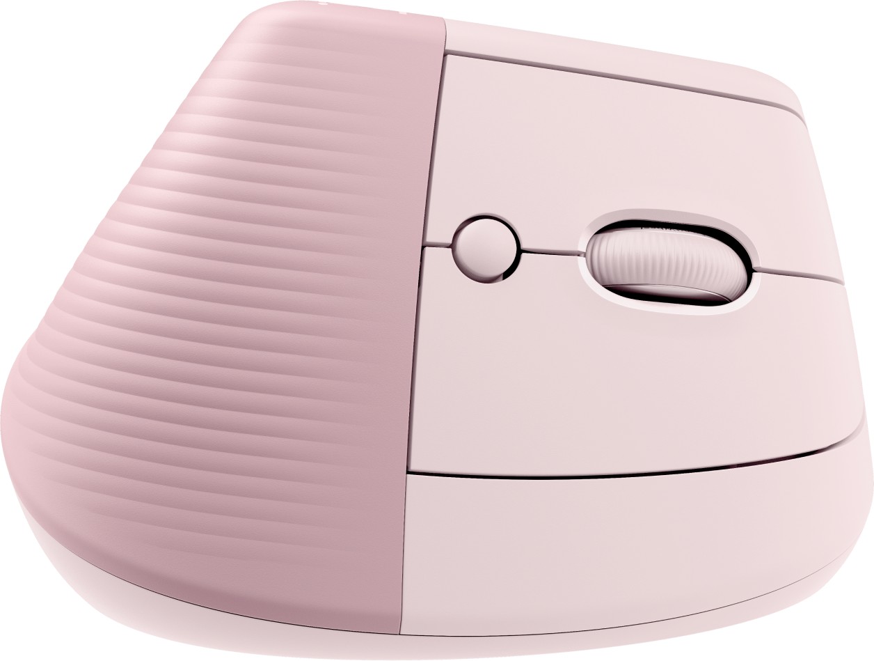 LOGITECH Lift Vertikale Ergonomische Maus, Rose, Logi Bolt, USB/Bluetooth