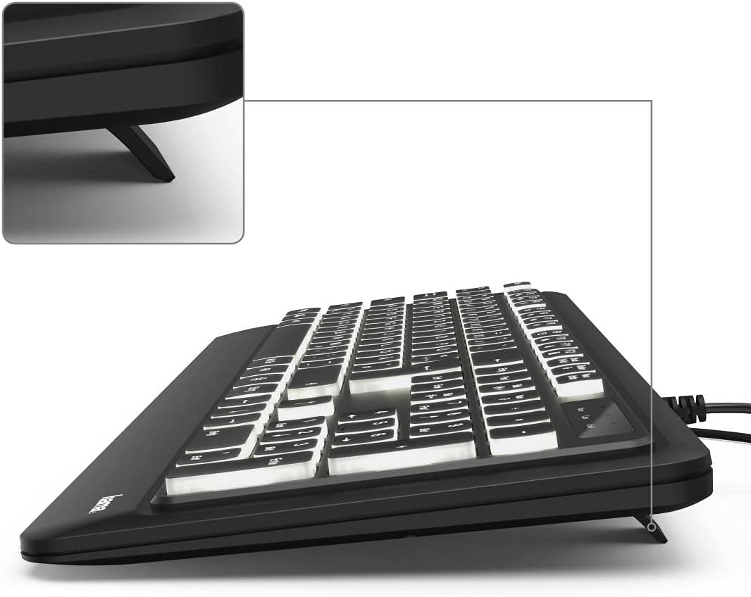 Hama KC-550 beleuchtete Tastatur schwarz, USB, DE