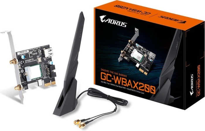 Gigabyte GC-WBAX200, 2.4GHz/5GHz WLAN, Bluetooth 5.0 LE, PCIe x1