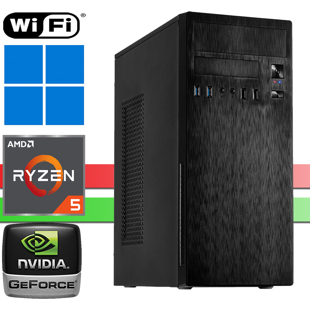 X-Power PC | AMD Ryzen5 5500 | 16GB RAM DDR4 | 256GB SSD NVMe | ohne HDD | Nvidia GT730 | IT-2812 | WiFi | Windows 11 Pro