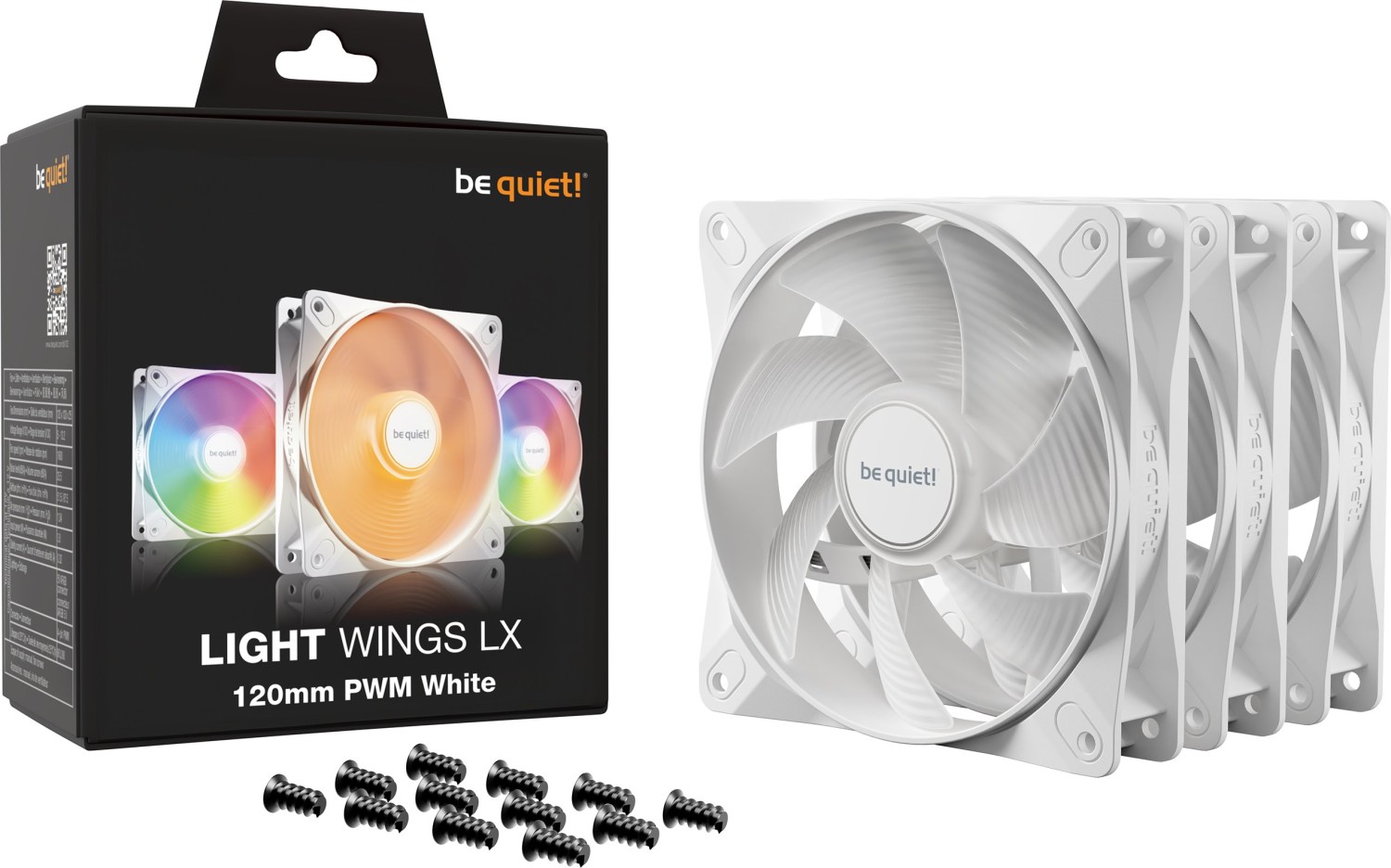 120mm be quiet! Light Wings LX PWM White, 3er-Pack