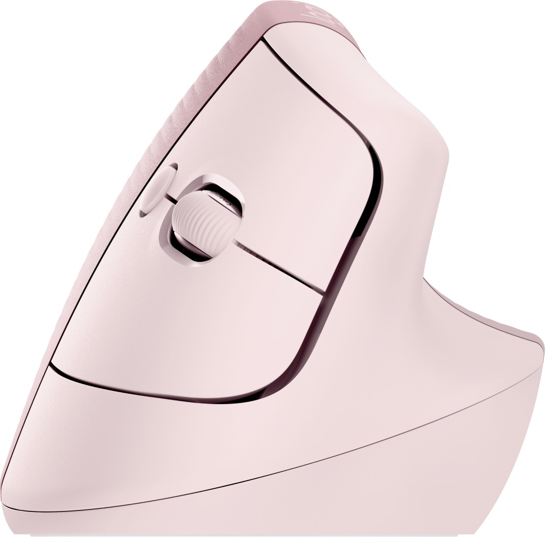 LOGITECH Lift Vertikale Ergonomische Maus, Rose, Logi Bolt, USB/Bluetooth
