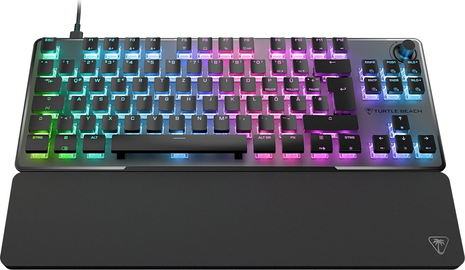Turtle Beach Vulcan II TKL Pro, schwarz, LEDs RGB, Gateron KS-37B Magnetic, USB, DE