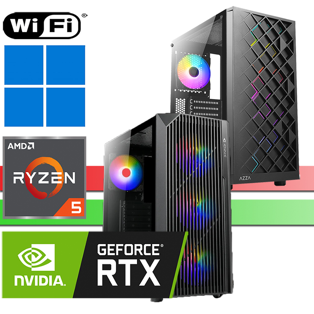 X-Gaming PC | AMD Ryzen 5 5500 | RTX 3050 6GB | bis 64GB DDR4 | bis 2TB SSD NVMe | bis 4TB HDD | WiFi | Windows 11 Pro