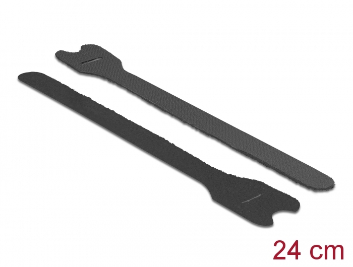 Delock Klett-Kabelbinder, schwarz, 10 Stück