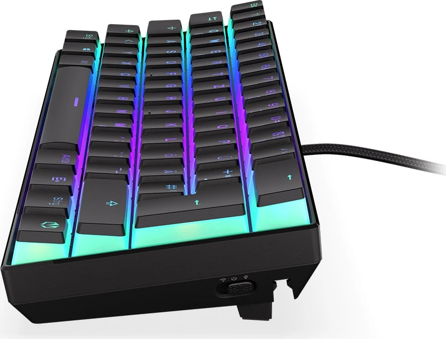 Endorfy Thock Compact Wireless Pudding, PBT, LEDs RGB, hot-swap, Kailh Box RED, USB/Bluetooth, DE