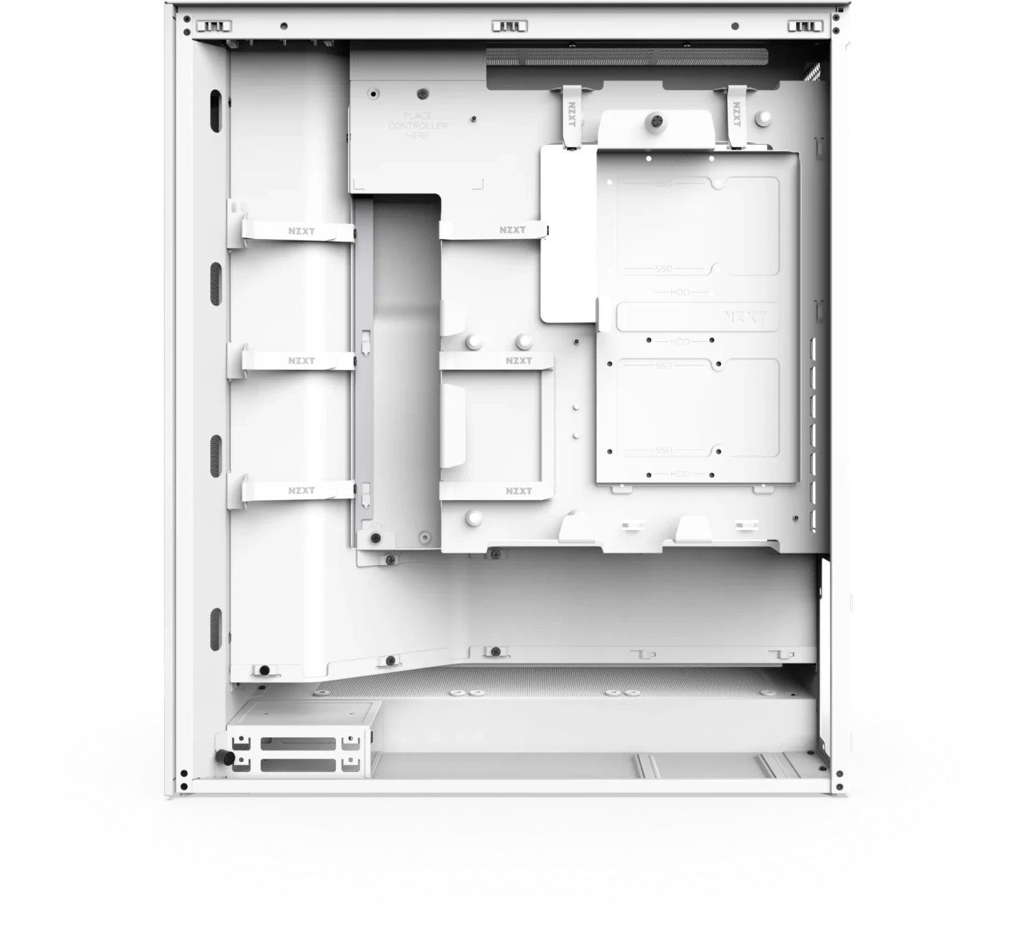 NZXT H7 Flow Matte White, Glasfenster