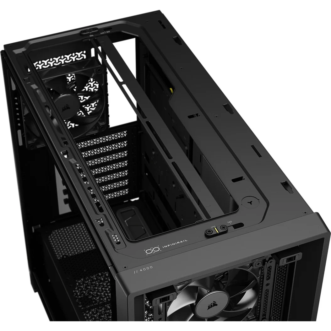 Corsair Frame 4000D RS Wood, schwarz/braun, Glasfenster