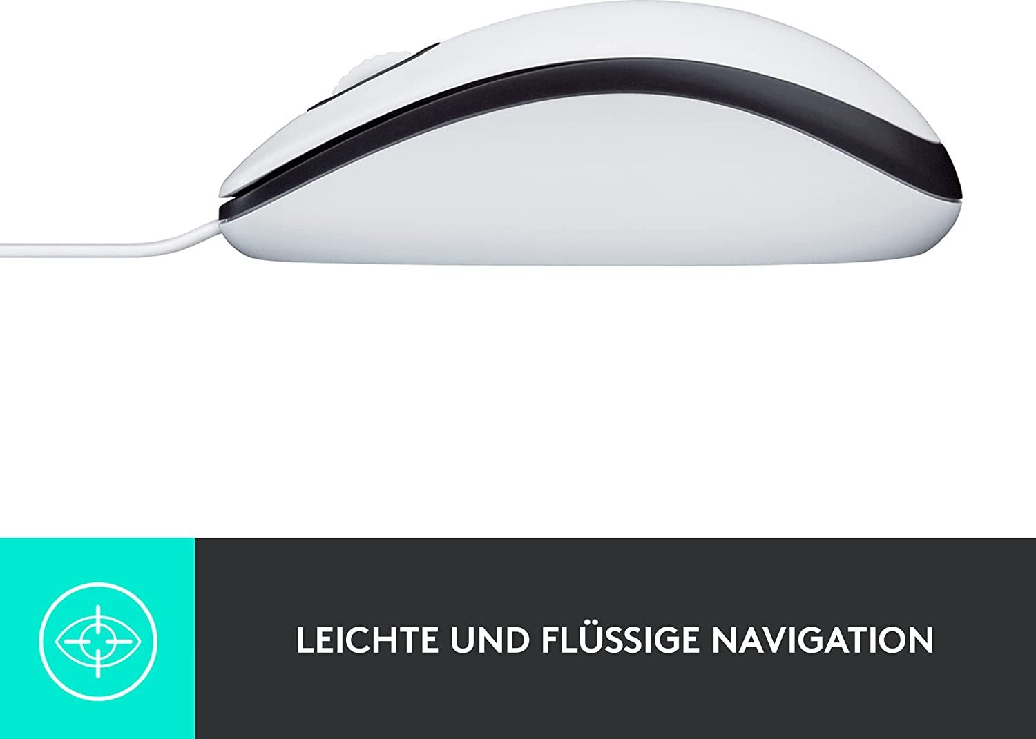Logitech M100 Refresh  Optical Mouse weiß, USB