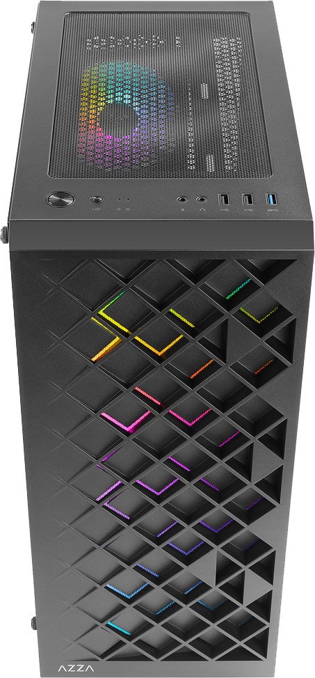 AZZA Spectra Black, schwarz, Glasfenster