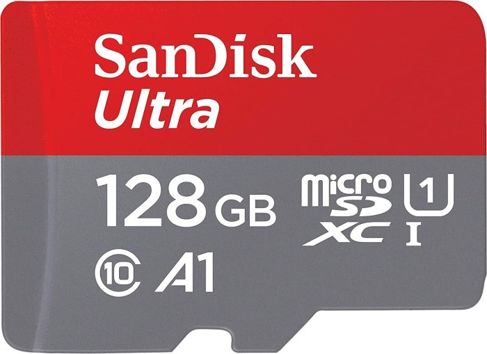 128 GB SanDisk Ultra microSDXC, UHS-I U1, A1, Class 10