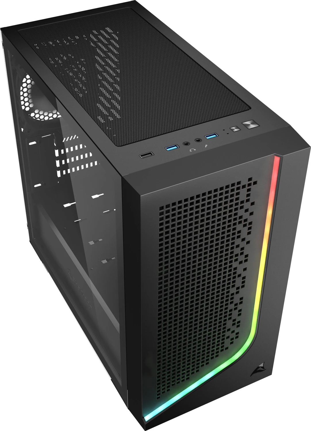 Sharkoon J1000 ARGB │ Mini-Tower Gehäuse │ Tempered Glass │ ARGB │ Schwarz