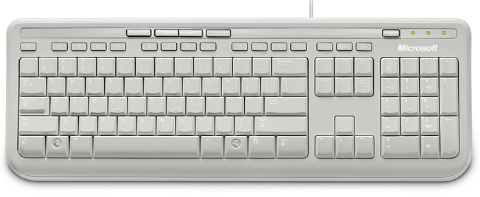 Microsoft Wired Keyboard 600 weiß
