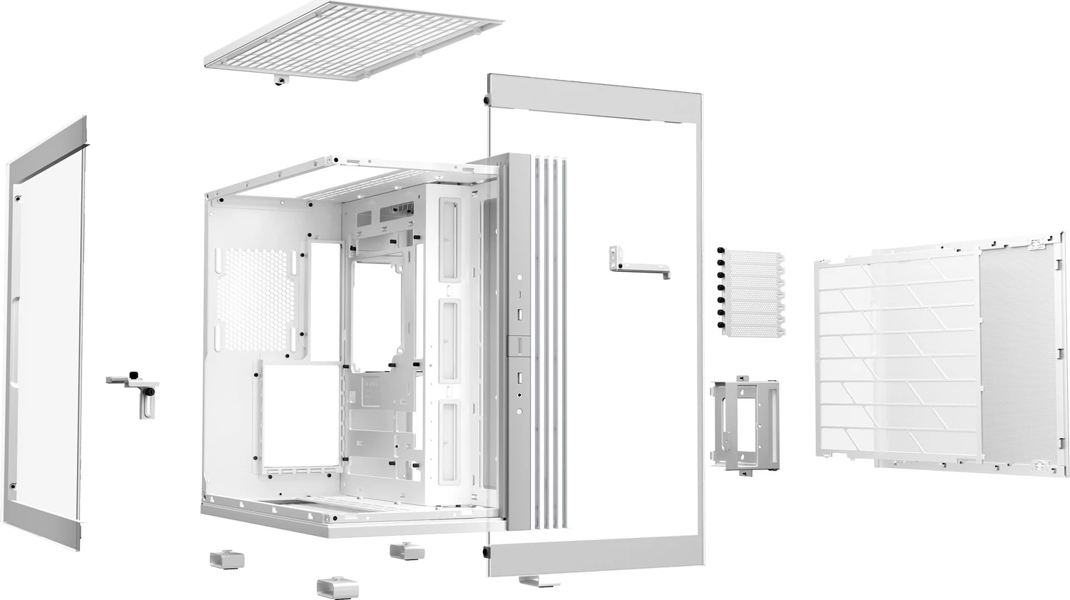 be quiet! Light Base 600 DX White, weiß, Glasfenster - BGW66