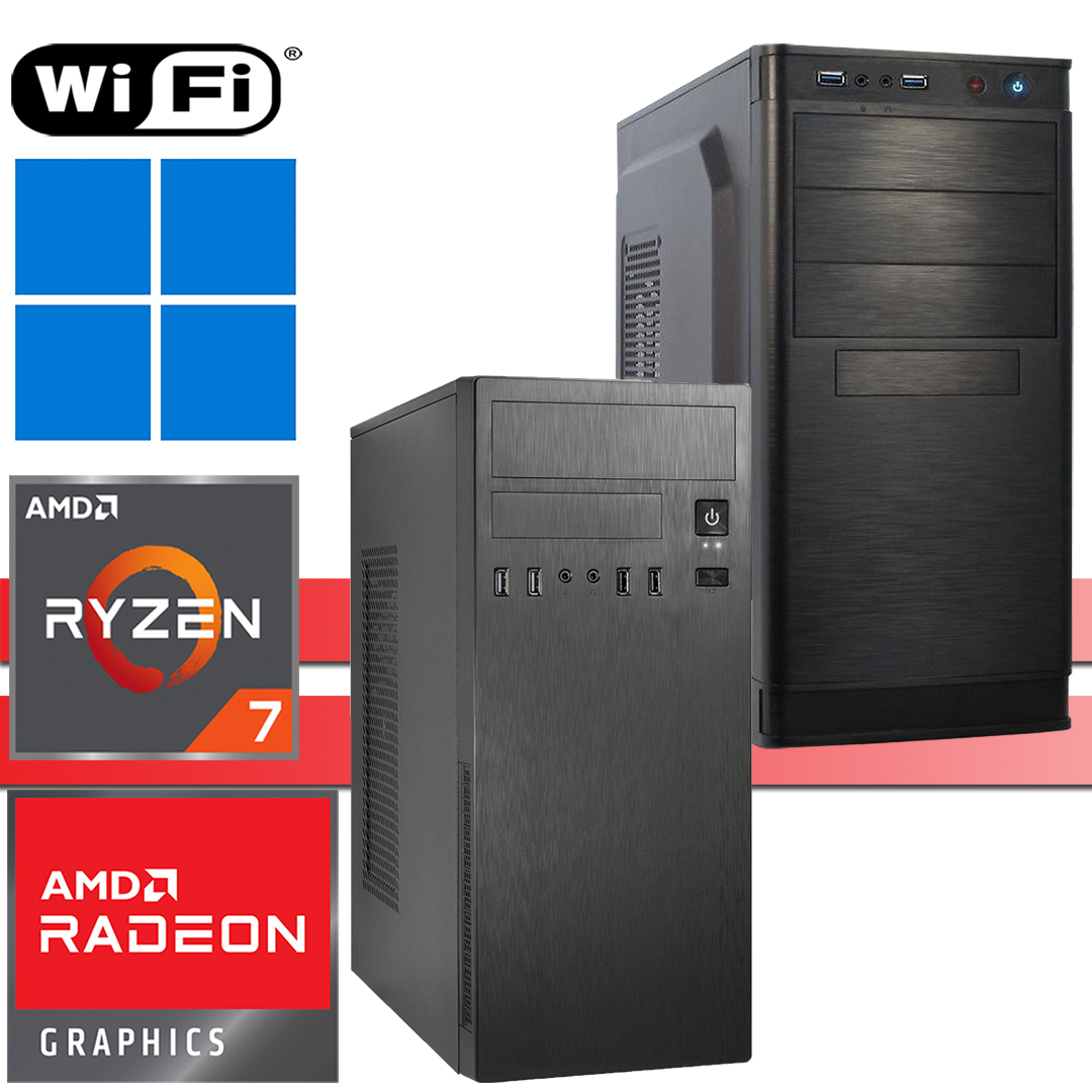 X-Power PC│AMD Ryzen7 5700G│bis 64GB RAM DDR4│bis 2TB SSD NVMe│bis 4TB HDD│WiFi│Windows 11 Pro