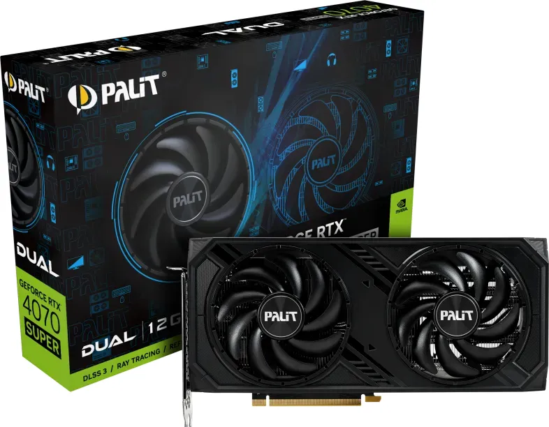 Palit GeForce RTX 4070 SUPER Dual, 12GB GDDR6X, HDMI, 3x DP