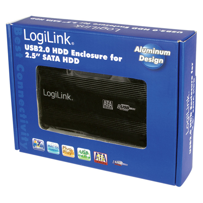 LogiLink 2.5" Festplattengehäuse, schwarz