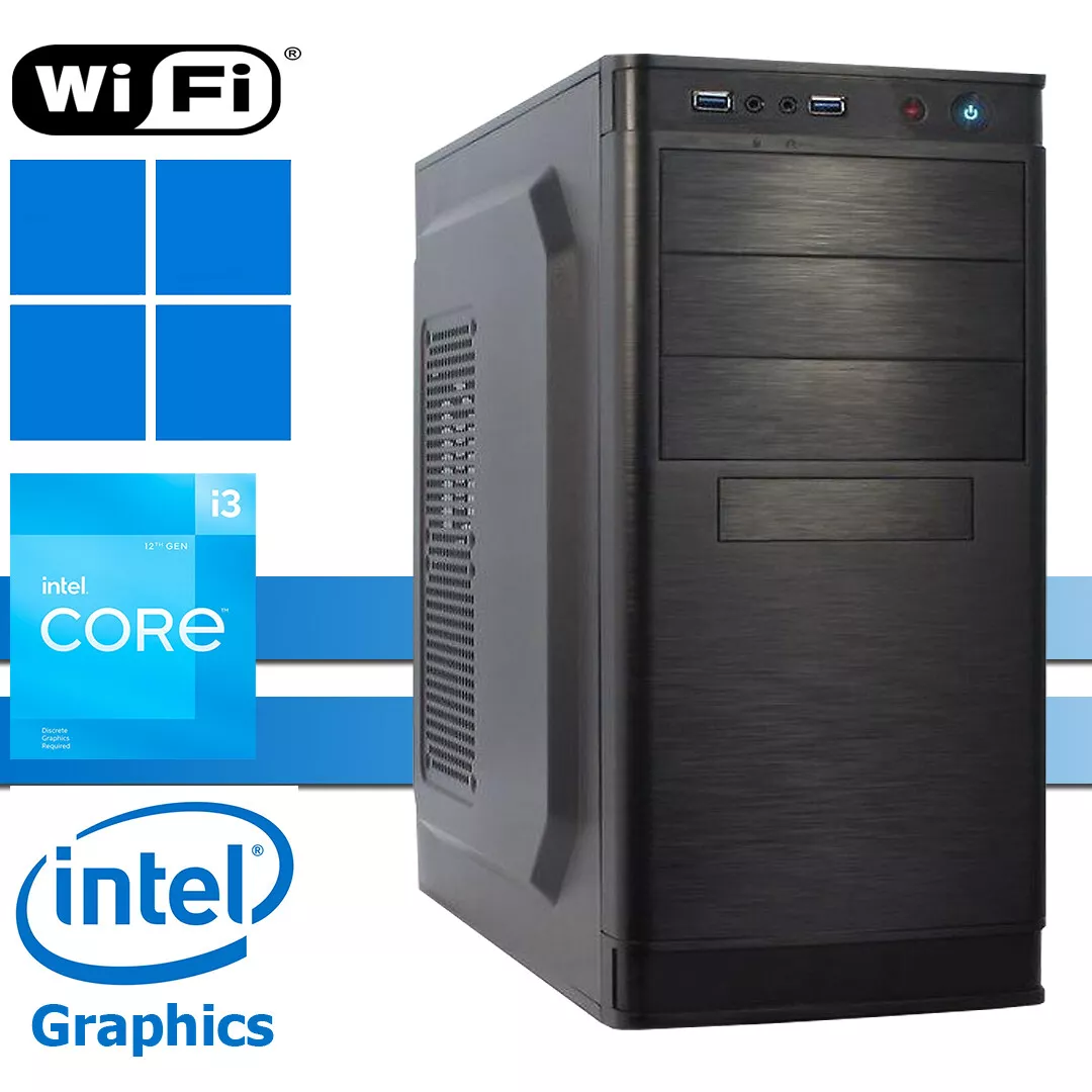 X-Power PC│Intel i3-12100│64GB RAM DDR4│2000GB SSD│4000GB HDD│WiFi│Windows 11 Pro