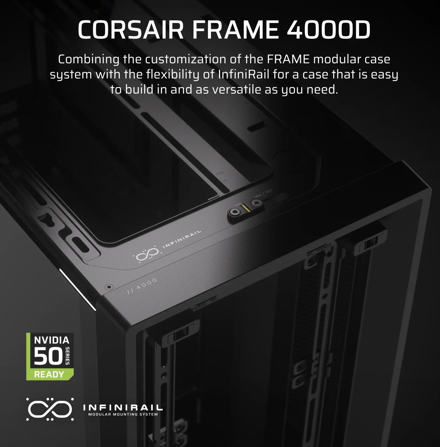 Corsair Frame 4000D, schwarz, Glasfenster