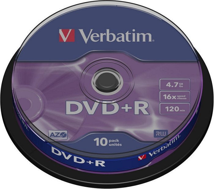 Verbatim DVD+R 4.7GB 16x, 10er Spindel