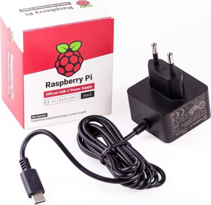 offizielles Raspberry Pi 4 USB-C Netzteil 5,1V / 3,0A, schwarz