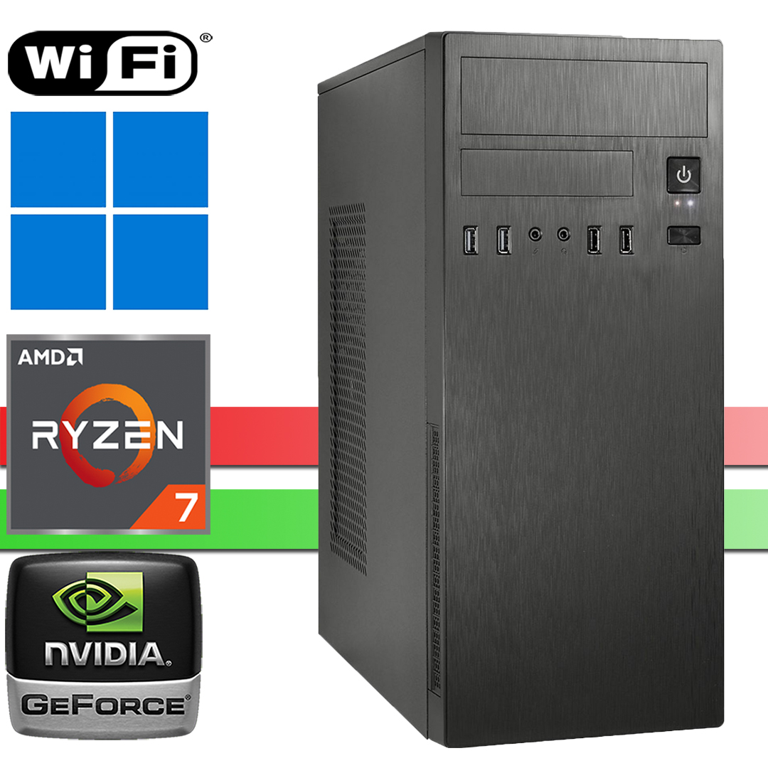 X-Business PC│AMD Ryzen 7 5700X│16GB RAM DDR4│256GB SSD NVMe│ohne HDD│Nvidia GT730│IT-2812│WiFi│Windows 11 Pro