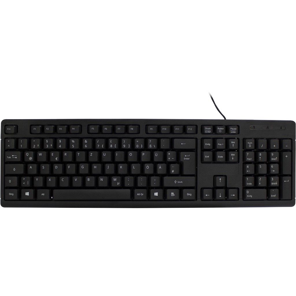 Inter-Tech KB-118 Tastatur- und Maus-Set schwarz, USB