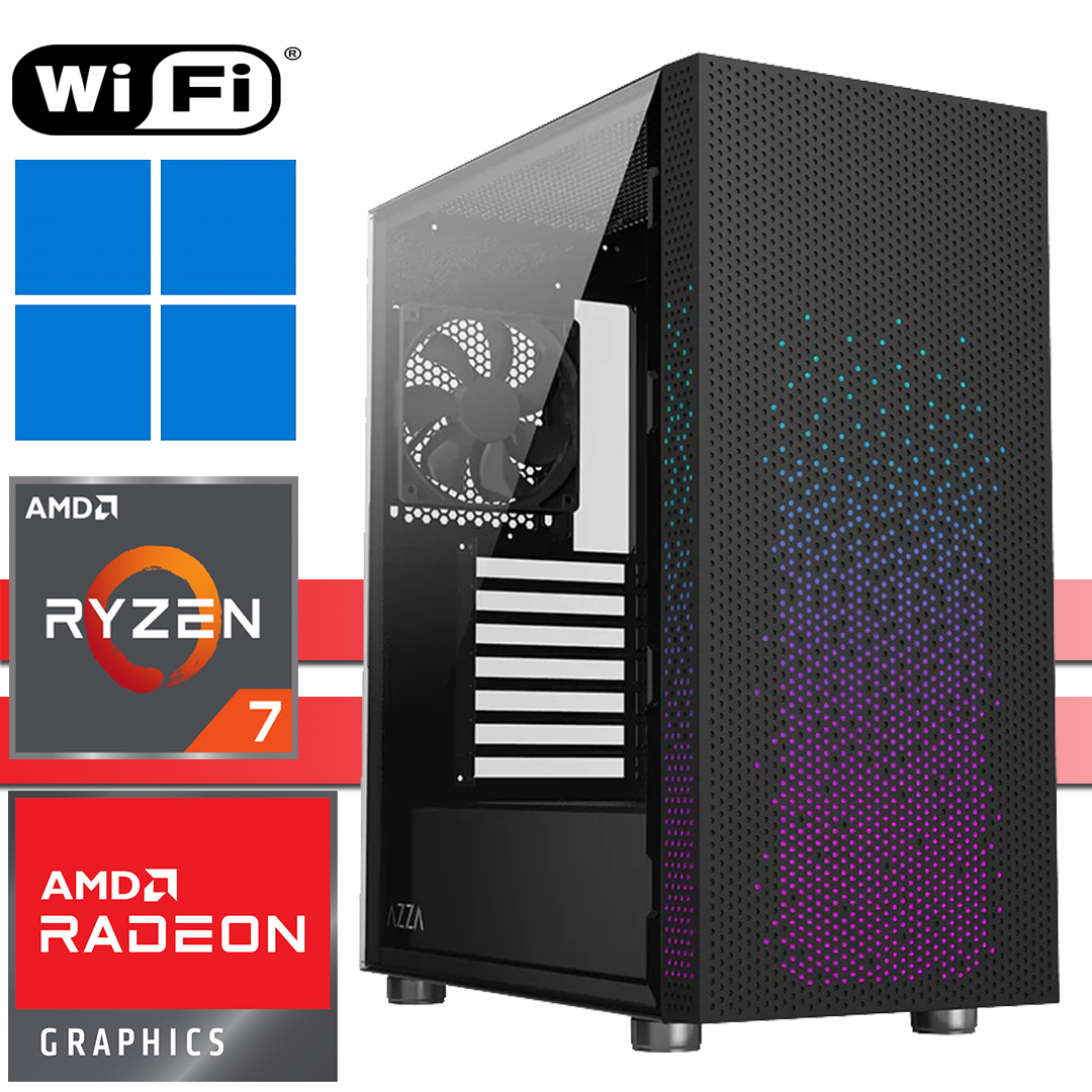 X-Gaming PC | AMD Ryzen 7 5700G | 64GB RAM DDR4 | 2000GB SSD NVMe | 4000GB HDD  WiFi | Windows 11 Pro