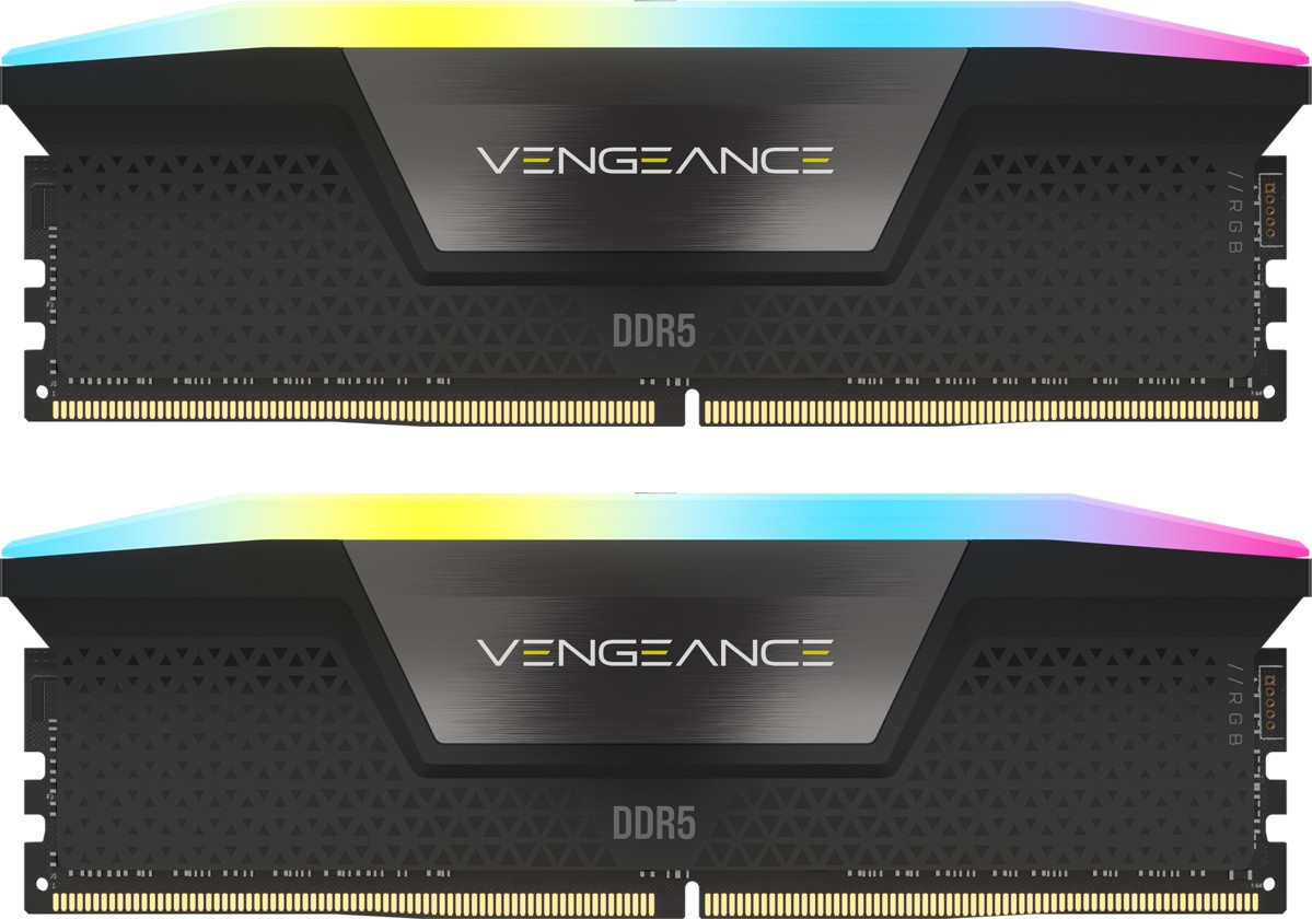 32GB Corsair Vengeance RGB schwarz DIMM Kit, DDR5-6000 - CMH32GX5M2D6000C36