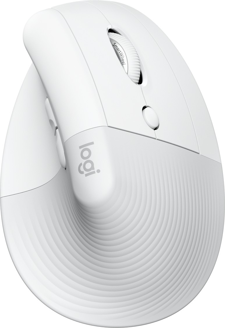 LOGITECH Lift Vertikale Ergonomische Maus, Off-White, Logi Bolt, USB/Bluetooth
