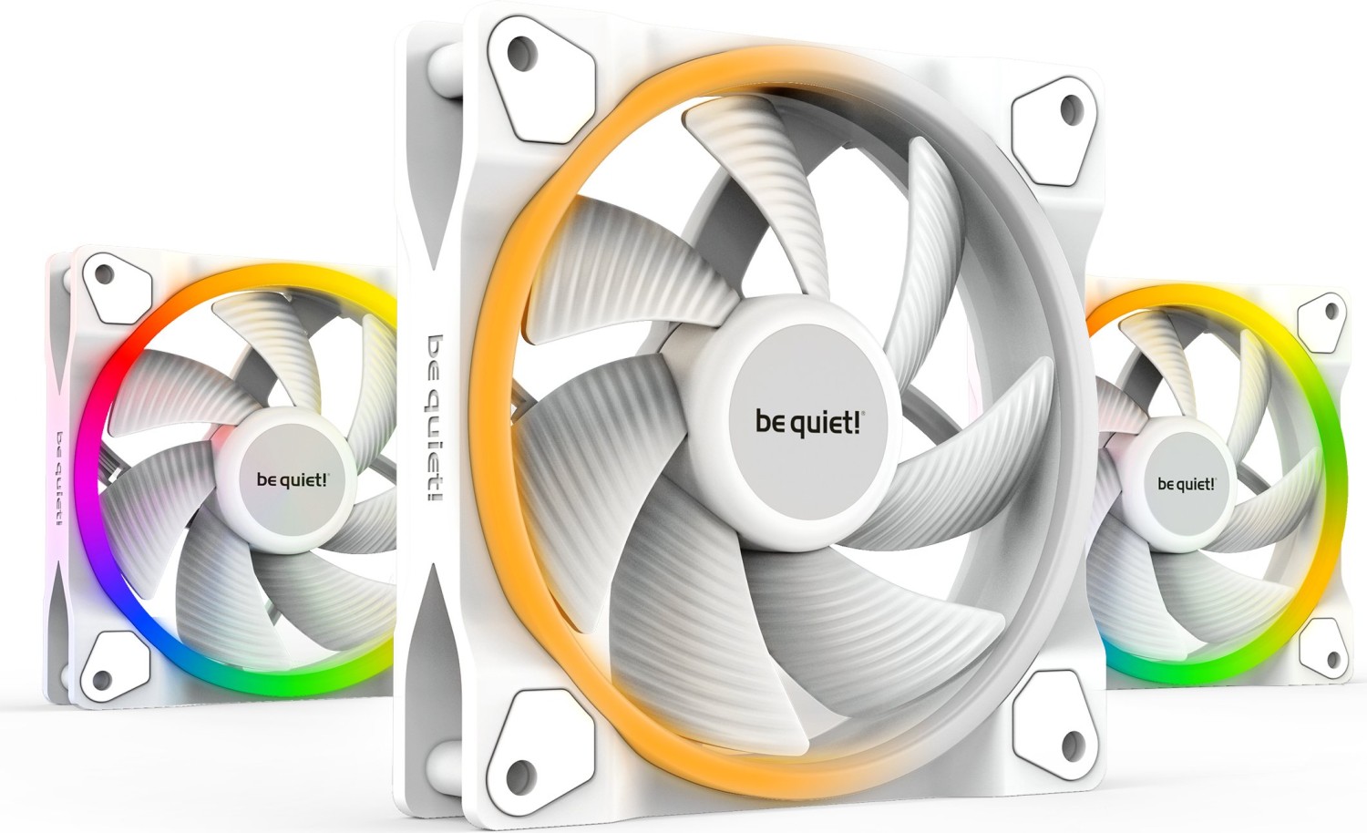 be quiet! Light Wings White PWM, 3er-Pack, LED-Steuerung, 120mm - BL100