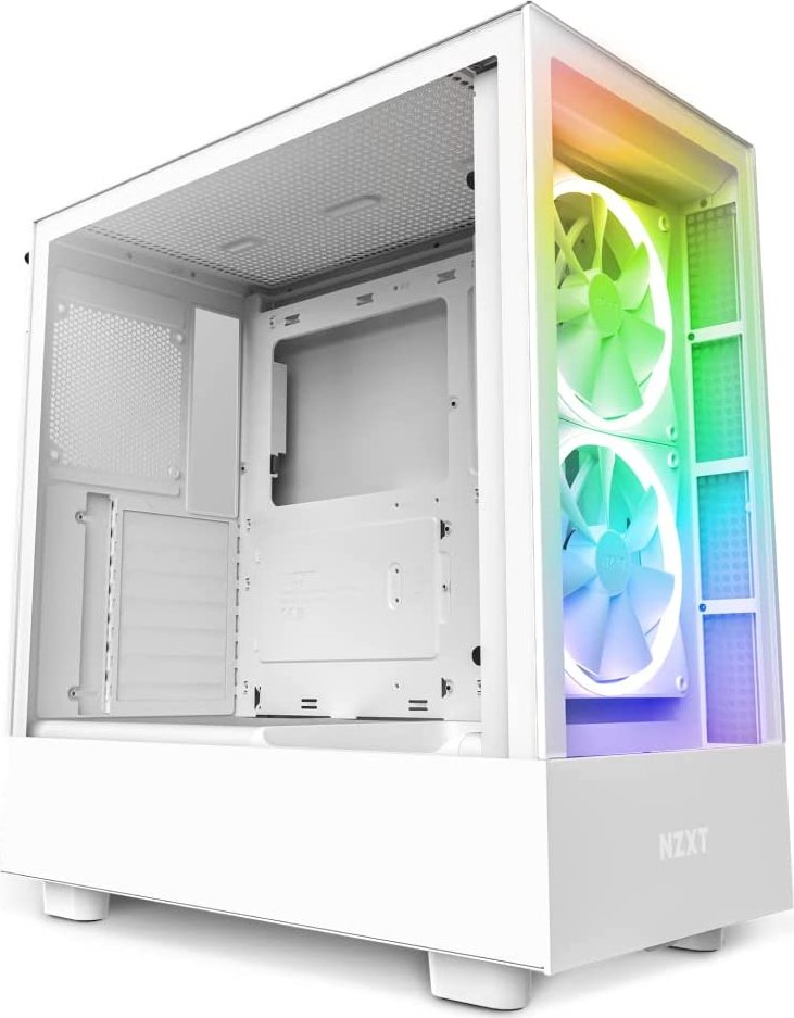 NZXT H5 Elite, weiß, Glasfenster