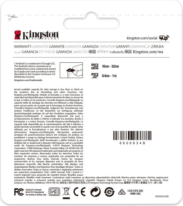 32GB Kingston Canvas Select Plus R100 microSDHC Kit, UHS-I U1