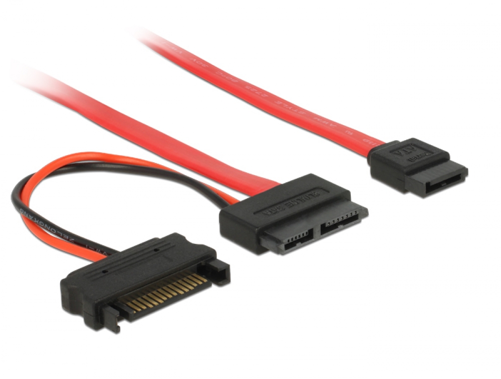 Delock SATA Kabel 0.70m, Slimline, Stecker - 84799