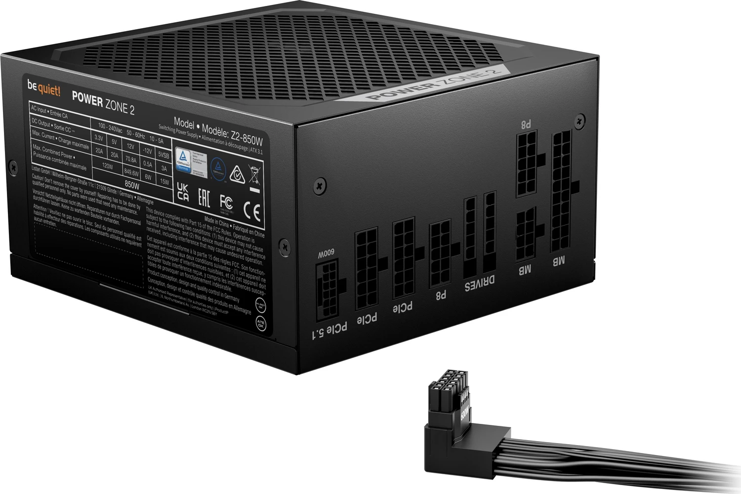 850W be quiet! Power Zone 2, ATX 3.1 - BP007EU